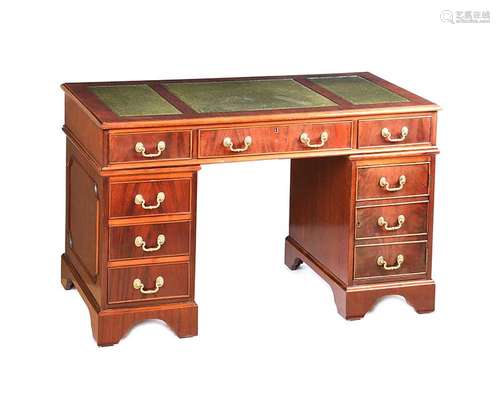 MAHOGANY PEDESTAL DESK