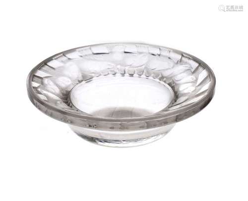LALIQUE IRENE FROSTED GLASS PIN DISH
