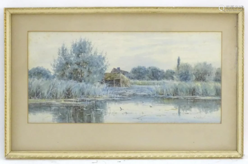 R. Winter, XIX-XX, Watercolour, A landscape vie…