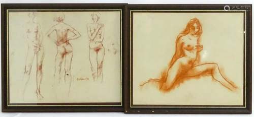 John Collins, XX, Pastels, a pair, A study of a