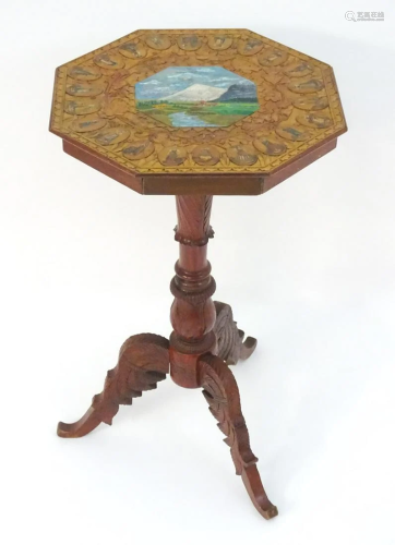 A late 19thC / early 20thC Tyrolean table with an