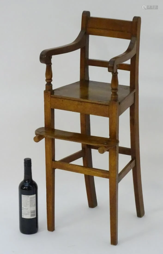 An early 19thC mahogany child's chair with …