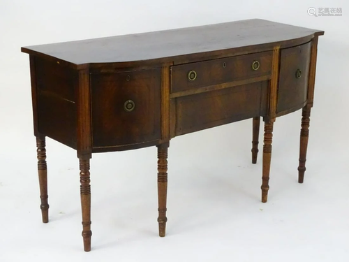 An early 19thC mahogany sideboard with tw…