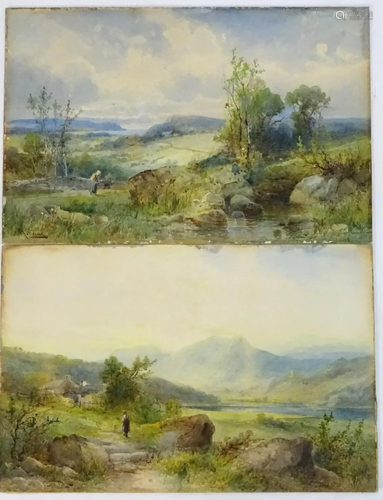 Emil Axel Krause, XIX-XX, Watercolours, a pair, A