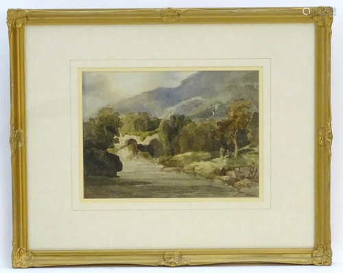 A. C. Goulstone, XIX, Watercolour, Welsh River Scene,