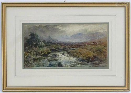 J. W. Whittaker (1828-1876), Watercolour, A view of