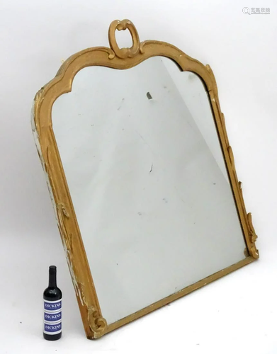 A late 19thC / early 20thC gilt painted mirror wit…