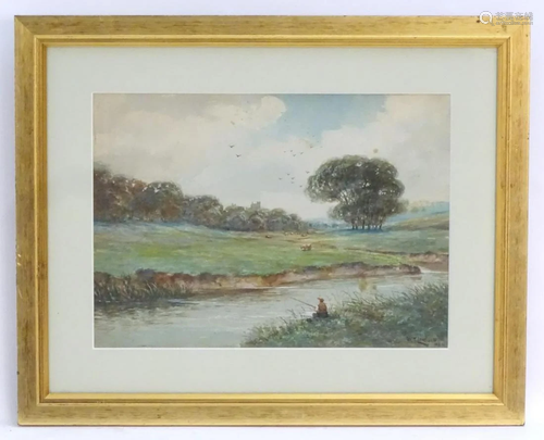 W.T. Lincoln, XX, Watercolour, A landscape scene