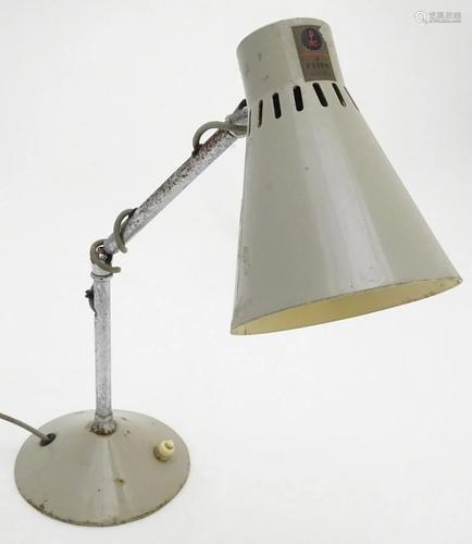 Vintage Retro: a mid 20thC Pifco desk lamp, adjust…