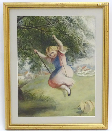 Manner of David Hardy, XX, Watercolour, A young girl