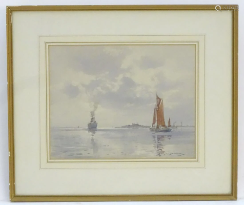 Douglas Snowdon, XIX-XX, Marine School, Watercolour,