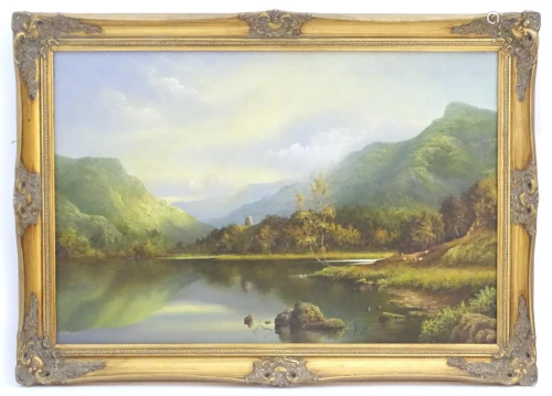 Raymond Gilronan, XX, Oil on canvas, A landscape …
