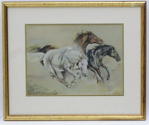 G. Roger, XX, Pastel on paper, A study of three