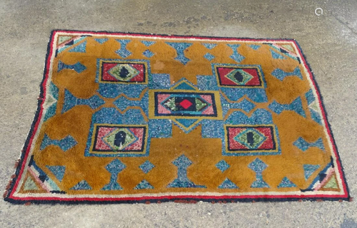 Rug Carpet : An oriental rug , possibly an East Turkish