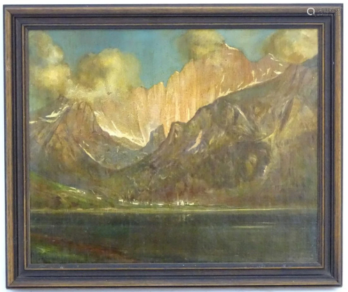 XX, Continental School, Oil on canvas, Monte Civetta
