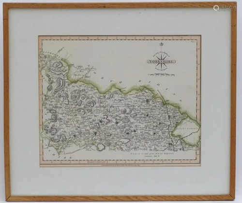 An engraved and hand coloured map of the north p…