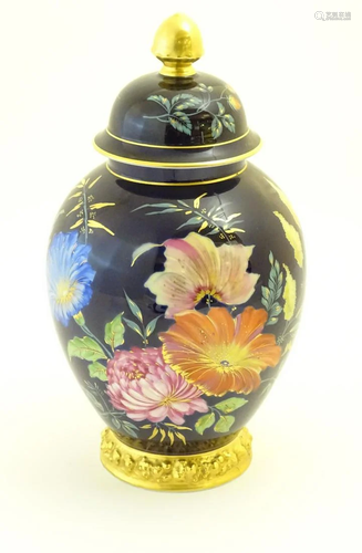 A Rosenthal lidded pot / ginger jar with hand painted