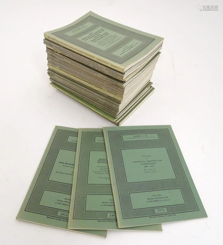 A quantity of old Sotheby's auction catalogues,…