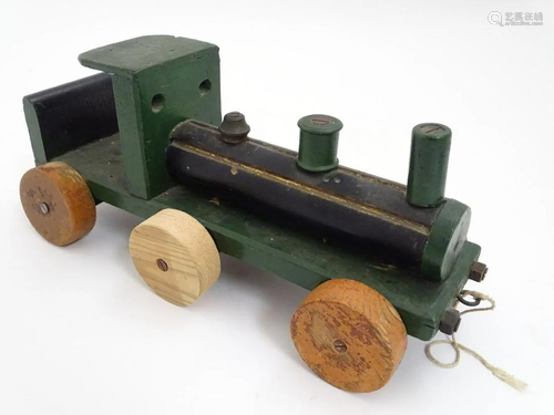 Toy: A scratch built pull along wooden toy train.