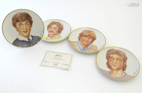 A set of four limited edition porcelain collector