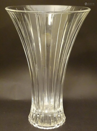 A 20thC lead crystal vase, of trumpet form with