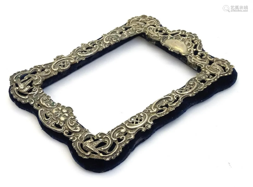 A silver photograph frame surround. Hallmarked