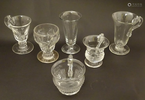 Six assorted late 18th / early 19thC glasses to include