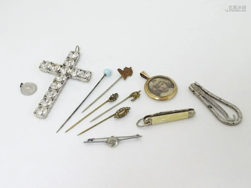 Assorted items including various 19thC and 20thC stick