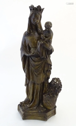 A 20thC composite sculpture of the Madonna an…