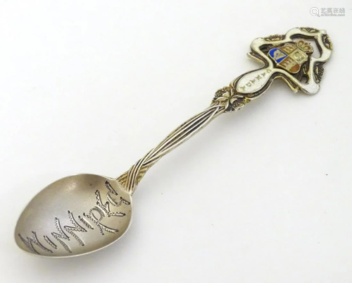 An Art Nouveau Canadian silver souvenir spo…