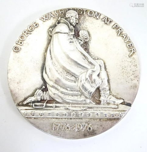 A silver plate Masonic medal / medallion minted to