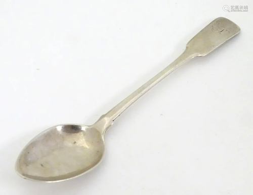 A Scottish provincial silver fiddle pattern teaspoon,