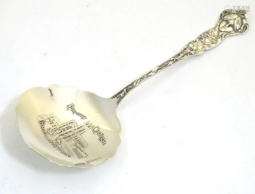 A silver Art Nouveau souvenir spoon for Priory Chu…