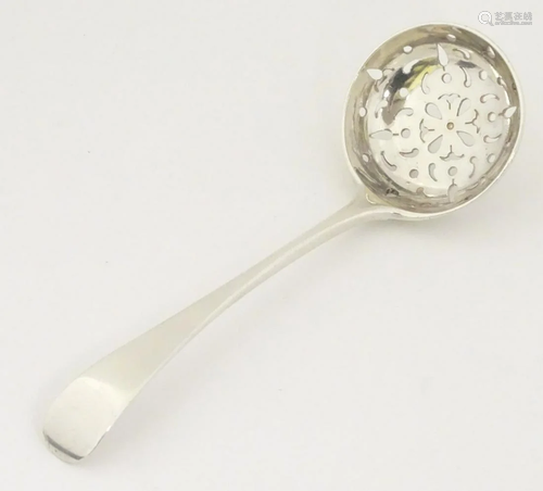 A Victorian sifter spoon hallmarked London 1890 maker