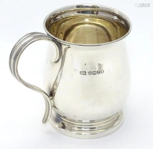 A silver Christening cup hallmarked Sheffield 1934