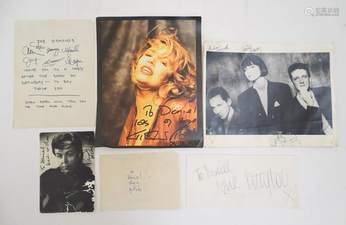 Musical memorabilia : A quantity of autographed press