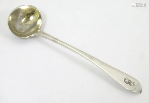 A Geo III silver salt spoon hallmarked London 1810