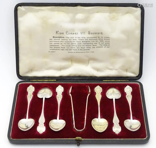 A cased set of 6 'King Edward VII Souvenir' spoons …