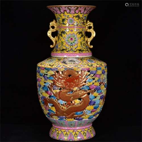 An Ancient Enamel Chinese Porcelain Vase