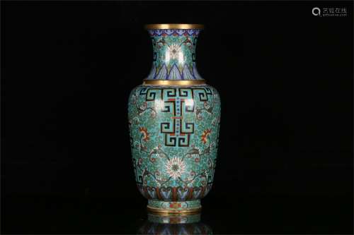 An Ancient Cloisonne Porcelain Chinese Vase