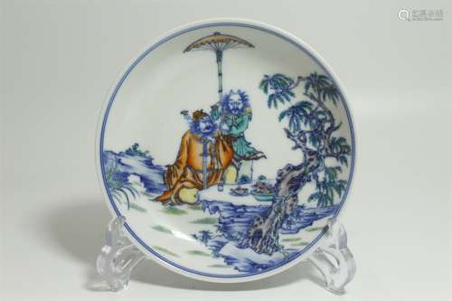 An Ancient Contending Colours Chinese Porcelain Plate