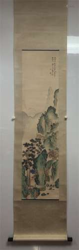 A Chinese Scroll Painting by Chen Shaomei