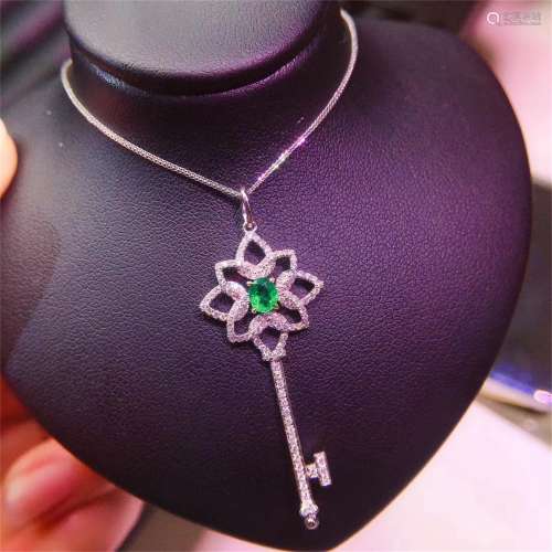 An Emerald Key Pendant