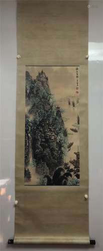A Chinese Scroll Painting by Bai Xueshi