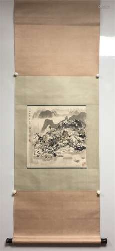 A Chinese Scroll Painting by Song Wenzhi