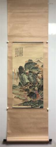 A Chinese Scroll Painting by He Tianjian