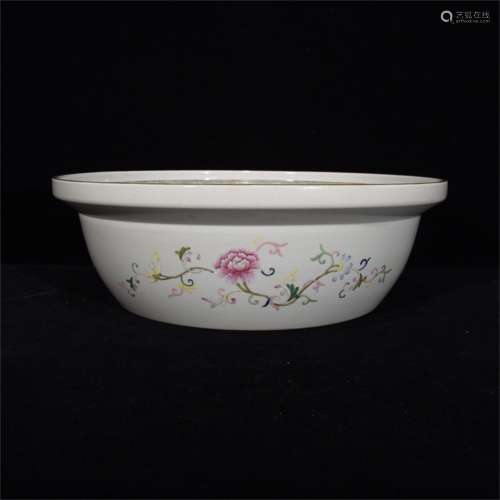 An Ancient Pastel Chinese Porcelain Basin