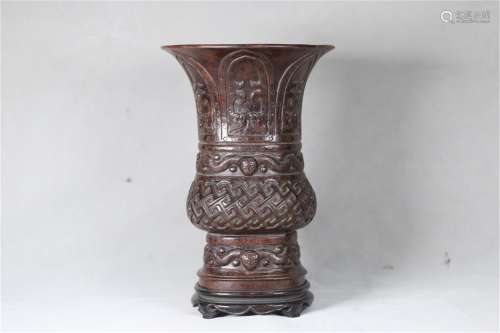 An Ancient Chinese Vase Made of Agarwood