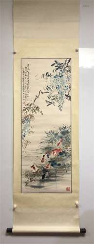 A Chinese Scroll Painting by Ding Baoshu
