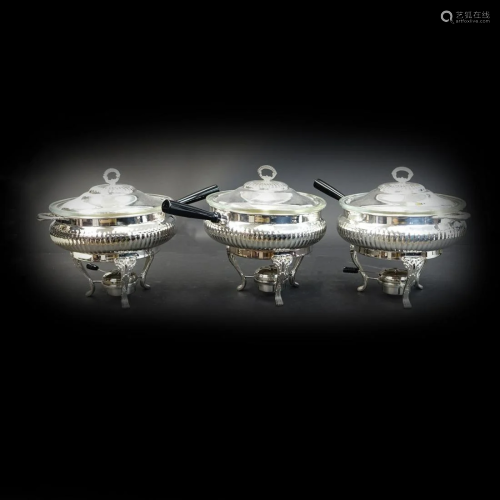 3 Reed & Barton Chafing Dishes
